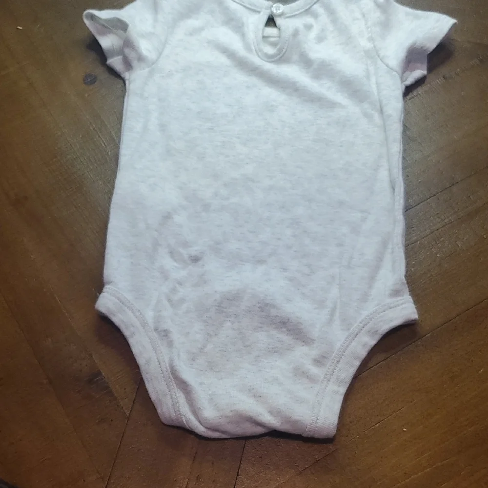 Carter's White Bodysuit with Purple and Orange Flowers